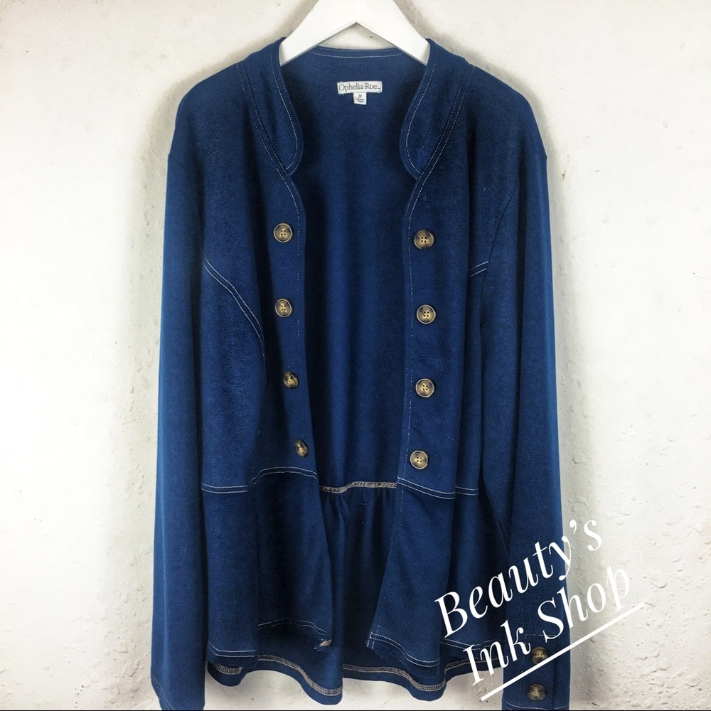 Blue & Brown Long Sleeve Jacket